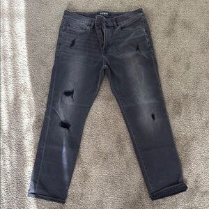 Men's Distressed Black Jeans